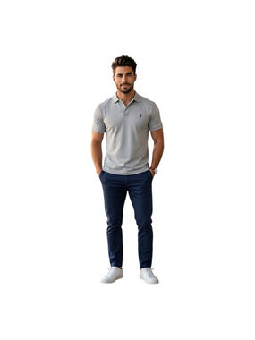 Polo Ralph Lauren Performance Gray Polo Shirt Classic Fit L